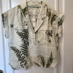 Anthropologie Linen Blouse